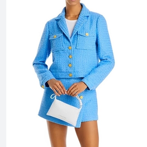 Aqua tweed skirt set - Picture 3 of 5